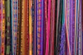 Indigenous textiles in Otavalo Ecuador artisan market