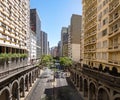 Otavio Rocha viaduct over Borges de Medeiros Avenue in downtown Porto Alegre city - Porto Alegre, Rio Grande do Sul, Brazil