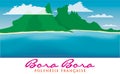 Otemanu mountain of Bora Bora, French Polynesia Royalty Free Stock Photo