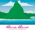 Otemanu mountain of Bora Bora, French Polynesia Royalty Free Stock Photo