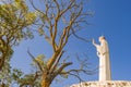 Otero Christ, Cristo del Otero, with dramatic sky in Palencia, castile and leon, Spain Royalty Free Stock Photo