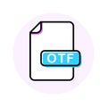 OTF file format, extension color line icon