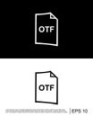 otf file format icon template