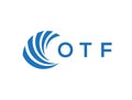 OTF letter logo design on white background. OTF creative circle letter logo concept. OTF letter design