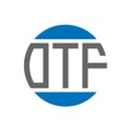 OTF letter logo design on white background. OTF creative initials circle logo concept. OTF letter design