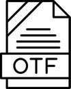OTF Outline Vector Icon Royalty Free Stock Photo