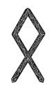 Othala Rune. Ancient Scandinavian runes. Runes senior futarka. Magic, ceremonies, religious symbols. Predictions and amulets