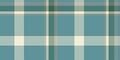 Other check fabric vector, content pattern plaid tartan. Perfect seamless background texture textile in cyan and light colors