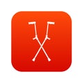 Other crutches icon digital red