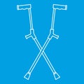 Other crutches icon, outline style