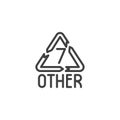 Other plastic products line icon