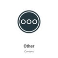 Other vector icon on white background. Flat vector other icon symbol sign from modern content collection for mobile concept and