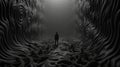 Into The Otherworld: A Surreal Journey Through Monochromatic Chaos