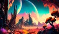 Otherworldly Odyssey: Immersive Alien Landscape