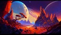 Otherworldly Odyssey: Immersive Alien Landscape