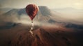 Otherworldly Volcano: Martian Balloon\'s Epic Encounter