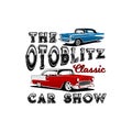 The otoblitz classic car show illustration Royalty Free Stock Photo