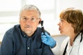 Otolaryngology Ear Check Using Otoscope Royalty Free Stock Photo