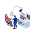 Otolaryngology Isometric Illustration