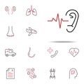 Otology colored line icon. Medical icons universal set for web and mobile Royalty Free Stock Photo