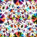 Otomi Style Seamless Pattern