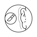 otoplasty surgery line icon vector illustration