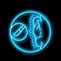 otoplasty surgery neon glow icon illustration