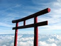 Otori above the clouds - Mt. Fuji, Japan Royalty Free Stock Photo