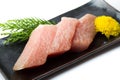 Otoro sashimi with decorate at restaurant Royalty Free Stock Photo