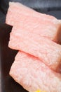Otoro sashimi with decorate at restaurant Royalty Free Stock Photo