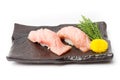 Otoro sashimi with decorate at restaurant Royalty Free Stock Photo