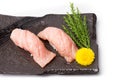 Otoro sashimi with decorate at restaurant Royalty Free Stock Photo