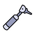 Otoscope color icon. High used Medical tool vector illustration template in trendy style. Graphic resources for many purposes