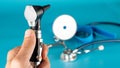 Otoscope, stethoscope, and reflector for detecting disorders of the patient