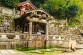 Otowa waterfall at Kiyomizu-dera temple in Kyoto Royalty Free Stock Photo