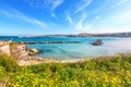 Otranto - coastal town in Puglia with turquoise sea. Italian vacation Royalty Free Stock Photo