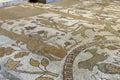 Biblical figures on the mosaic floor Royalty Free Stock Photo