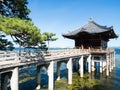 Ukimido pavilion on the shores of Lake Biwa one of the Eight Views of Omi