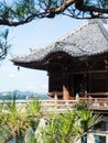 Ukimido pavilion on the shores of Lake Biwa one of the Eight Views of Omi