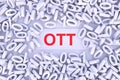 OTT concept with scattered binary code 3D