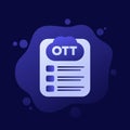 OTT platforms icon, vector design