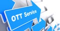 OTT Service. Information Technology Concept.