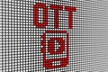 OTT text scoreboard blurred background