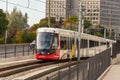 OC Transpo Train arriving at uOttawa Station