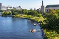 Canadian Museum of History and cityscape of Gatineau, Quebec Royalty Free Stock Photo