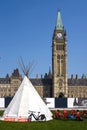 Teepee erected on Parliament Hill for rally by Indigenous people