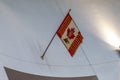 Ottawa CANADA - February 18, 2019: the cultural and national heritage of the Canadian state flag of the Confederation