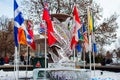 Ice sculpture on display at Winterlude Festival in Ottawa, Canada