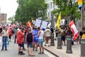 Right wing protesters in front of US Embassy in Ottawa, Canada