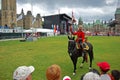 Canada Day RCMP riding horses in Ottawa, Canada